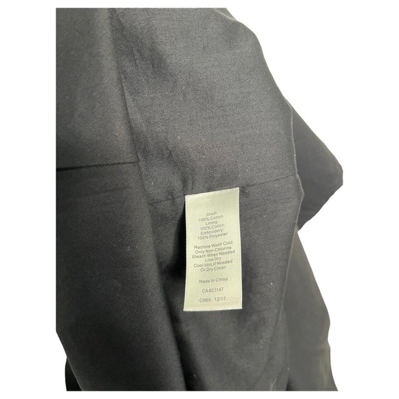 New Talbots Dress Womens 10 Floral Applique Fit Flare Sleeveless Cocktail Black - Picture 15 of 16